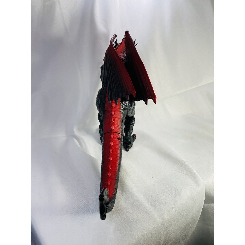 Dragon Large Toy 18 Inch Walking Roaring Moving Dragon-Lighted Red Eyes Black - Picture 7 of 12